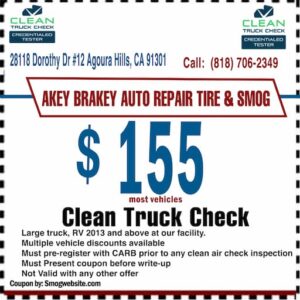 Akey brakey auto repair Clean Truck check Coupon.